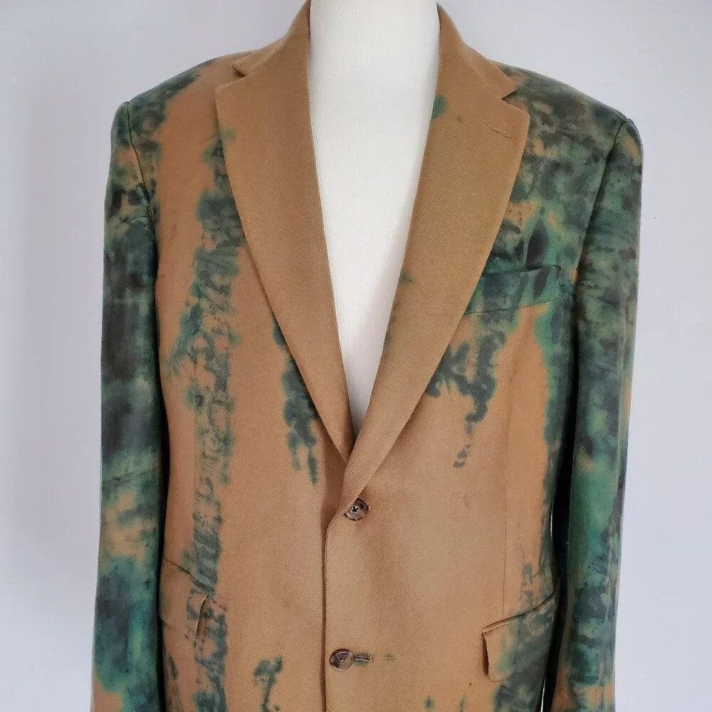 Loro Piana cashmere sweater jacket blazer blue green brown black gray tan 42 XL